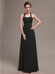 Elegant Sweetheart Halter Long Bridesmaid Dresses