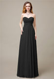 Charming A-line Sweetheart Sleeveless Floor-Length Bridesmaid Dresses