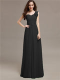 Elegant A-line One-Shoulder With Flowers Floor-Length Bridesmaid Dresses