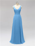 Fashion A-line V-neck Chiffon Bridesmaid Dresses