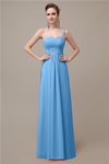 Sweatheart A-line Chiffon One Shoulder Floor-Length Long Bridesmaid Dresses