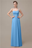 Sweatheart A-line Chiffon One Shoulder Floor-Length Long Bridesmaid Dresses