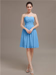 Sweetheart Chiffon A-line Short Bridesmaid Dresses