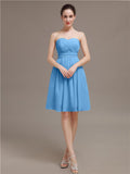 Sweetheart Chiffon A-line Short Bridesmaid Dresses