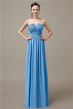 Sweetheart Simple A-line Floor-Length Chiffon Bridesmaid Dresses