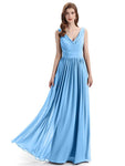 Elegant V-neck Floor Lenght Bridesmaid Dresses