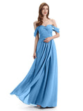 Charming Off-The-Shoulder Sweethert Floor Lenght Bridesmaid Dresses