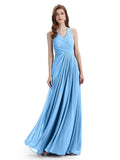 Elegant V-neck Side Slit Floor Length Bridesmaid Dresses