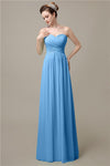 A-line Sweetheart Chiffon Floor-Length Long Bridesmaid Dresses