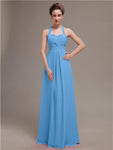 Elegant Sweetheart Halter Long Bridesmaid Dresses