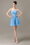 Popular Chiffon A-line Sweetheart Mini Bridesmaid Dresses