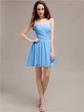 Simple Sweetheart A-Line Short Chiffon Bridesmaid Dresses