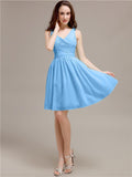 V-Neck Short A-Line Bridesmaid Dresses