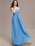 A-line One-shoulder Long Chiffon Bridesmaid Dresses