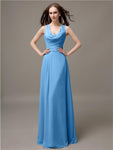 Shoulder Strap A-line Floor-Length Bridesmaid Dresses