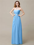 Elegant A-line Chiffon Sweetheart Floor-Length Bridesmaid Dresses