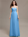 Simple Sweetheart Sleeveless A-line Floor-Length Bridesmaid Dresses