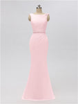 Sleeveless Mermaid Bateau Floor Length Bridesmaid Dresses