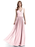 Elegant V-neck Floor Lenght Bridesmaid Dresses