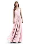 Elegant V-neck Side Slit Floor Length Bridesmaid Dresses