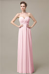 Simple A-line Sweetheart Chiffon Floor-Length Long Bridesmaid Dresses