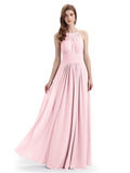 Charming Halter Floor Length Bridesmaid Dresses