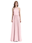 Stunning Chiffon A-line Long Cross-back Bridesmaid Dresses