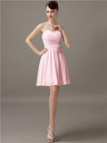 Simple Sweetheart A-Line Short Bridesmaid Dresses