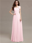 Elegant A-line One-Shoulder With Flowers Floor-Length Bridesmaid Dresses