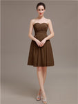 Sweetheart Chiffon A-line Short Bridesmaid Dresses