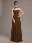 Elegant Sweetheart Halter Long Bridesmaid Dresses