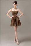 Popular Chiffon A-line Sweetheart Mini Bridesmaid Dresses