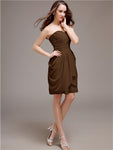 Sweetheart Short Sheath Knee length Bridesmaid Dresses