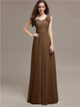 Elegant A-line One-Shoulder With Flowers Floor-Length Bridesmaid Dresses