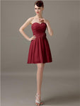 Simple Sweetheart A-Line Short Bridesmaid Dresses