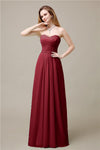 Pretty Chiffon A-line Sweetheart Floor-Length Bridesmaid Dresses