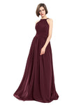 A-line Chiffon Sleeveless Elegant Bridesmaid Dresses