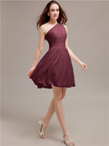 One Shoulder Short A-Line Bridesmaid Dresses