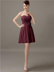 Simple Sweetheart A-Line Short Bridesmaid Dresses