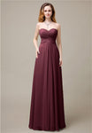 Charming A-line Sweetheart Sleeveless Floor-Length Bridesmaid Dresses