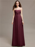 Simple Sweetheart Sleeveless A-line Floor-Length Bridesmaid Dresses