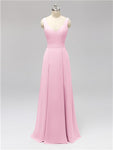 Fashion A-line V-neck Chiffon Bridesmaid Dresses