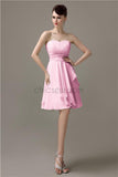 Sweetheart Chiffon A-line Knee-Length Bridesmaid Dresses