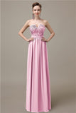 Sweetheart Simple A-line Floor-Length Chiffon Bridesmaid Dresses