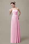 Sweetheart A-line Simple Chiffon Floor-Length Long Bridesmaid Dresses