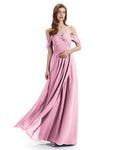 Charming Off-The-Shoulder Sweethert Floor Lenght Bridesmaid Dresses