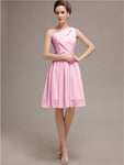 Pretty One-shoulder A-line Knee-Length Bridesmaid Dresses