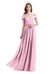 Simple A-line Chiffon Spaghetti Straps Bridesmaid Dresses