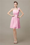 Popular One-shoulder Sweetheart Knee-Length Bridesmaid Dresses