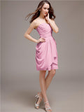 Sweetheart Short Sheath Knee length Bridesmaid Dresses